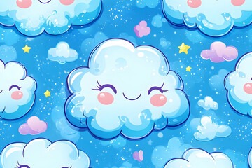 Cute Cartoon Cloud Illustration