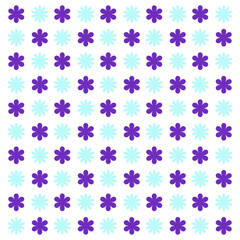 Soft Blue Purple Flowers Geometric Pattern Modern Shapes Background