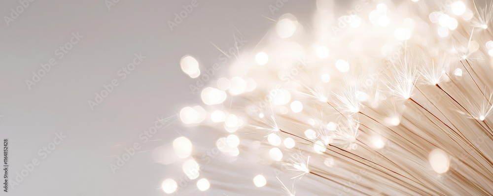 Poster sparkle abstract background concept. close-up of glowing fibers illuminating a soft background, show