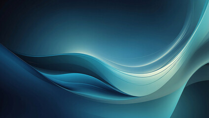 Fototapeta premium Dynamic Cyan and Teal Gradient with Glowing Edges