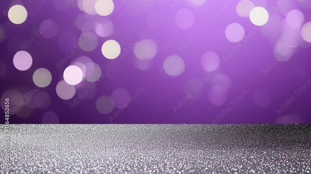 Poster sparkle abstract background concept. a vibrant purple background with soft bokeh lights, ideal for c