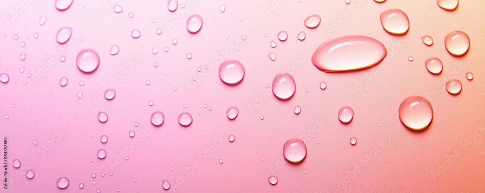 Aufkleber droplets abstract background concept. colorful water droplets on a smooth surface create a vibrant a