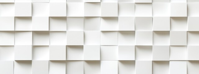 Abstract white square geometric pattern background texture.