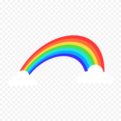 Hand drawn rainbow element. Boho rainbow hand drawn illustration