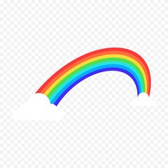 Hand drawn rainbow element. Boho rainbow hand drawn illustration