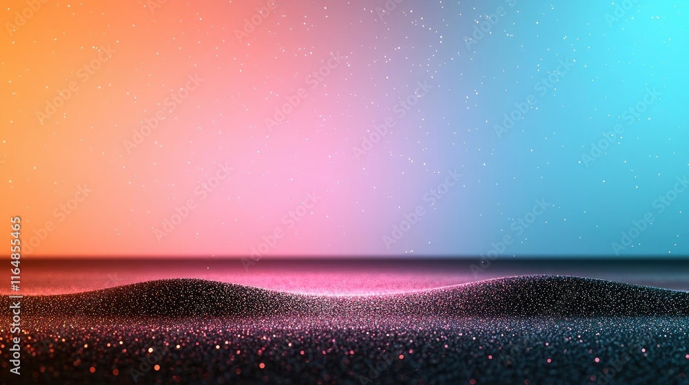 Poster sparkle abstract background concept. vibrant abstract landscape with colorful gradients and gentle w