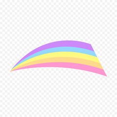 Hand drawn rainbow element. Boho rainbow hand drawn illustration
