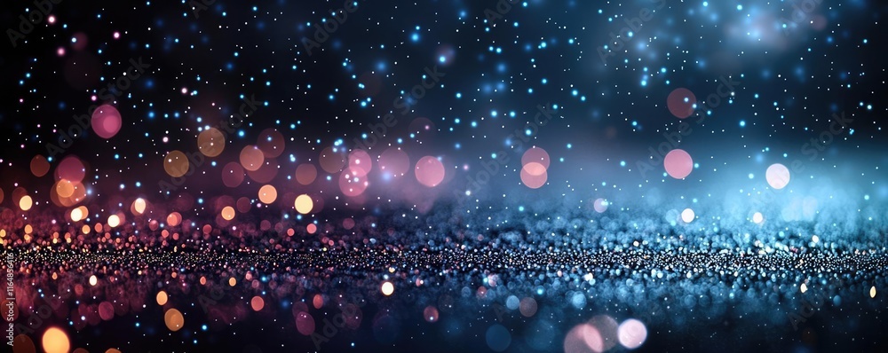 Poster sparkle abstract background concept. vibrant bokeh lights with a shimmering background, perfect for 