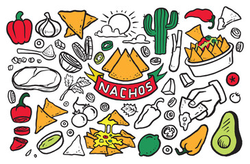 Beef nachos, mexican food