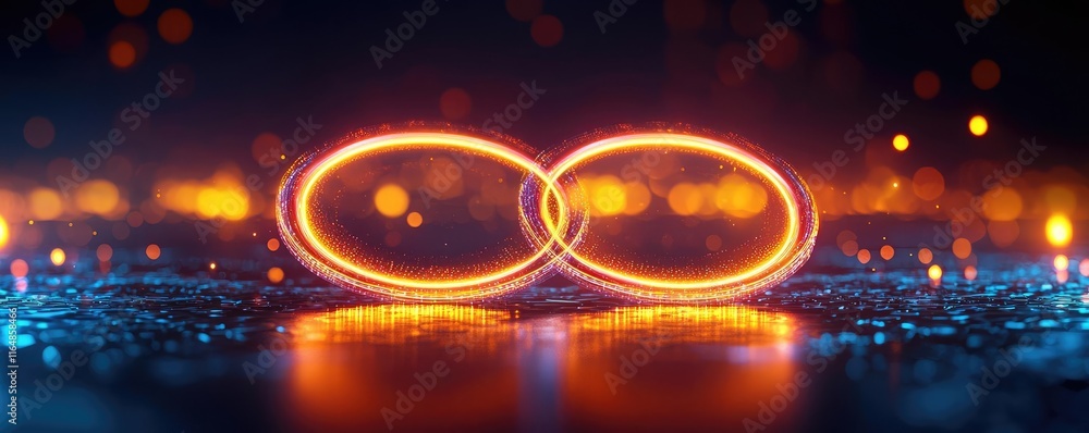 Poster circles abstract background idea. abstract glowing rings with a vibrant background for digital desig
