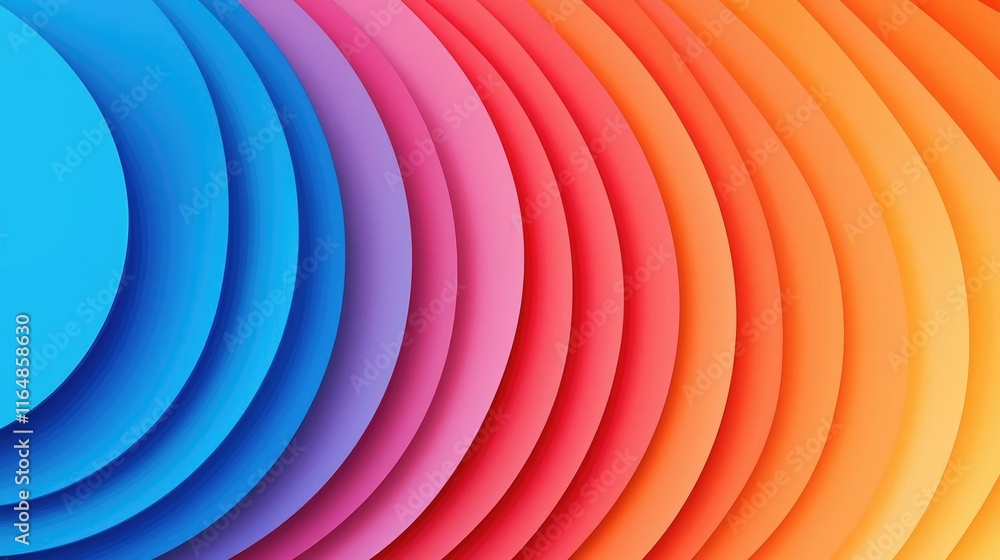 Poster circles abstract background idea. colorful abstract wave pattern with vibrant gradients in blue, pin