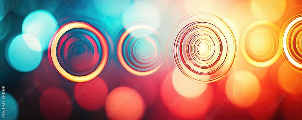 Poster circles abstract background idea. colorful abstract circles create a vibrant, dynamic visual effect 