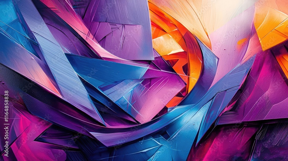 Poster graffiti abstract background idea. an abstract composition of vibrant colors and dynamic shapes for 