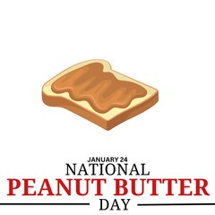 National Peanut Butter Day. January 24. Vector Illustration 