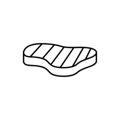 Meat Steak vector icon.vector flat black simple linear illustration for web and app..eps