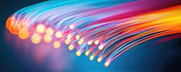 Fireworks abstract background idea. Abstract light trails and fibers create a vibrant digital technology background.