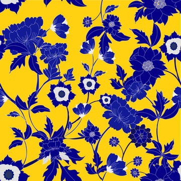 Beautiful pattern with flowers and leaf.Floral vector illustration