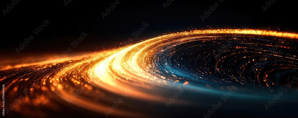 Poster cosmic abstract background concept. an abstract representation of swirling energy and light in a cos