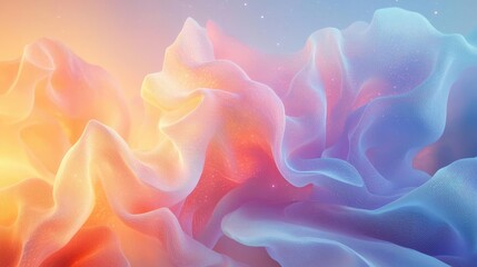 Obraz premium Cosmic abstract background concept. Vibrant wave of colors blending softly, creating a dreamy abstract background.