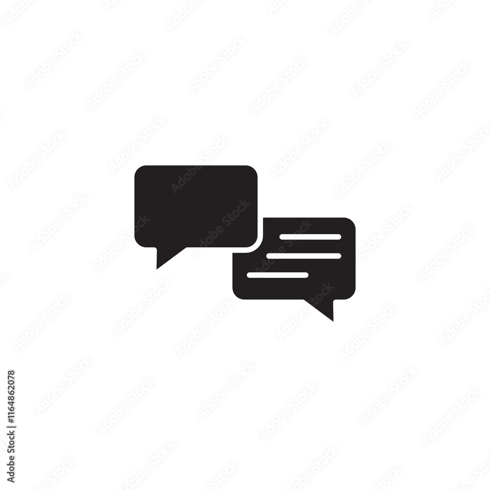 Poster speech bubble icon vector, vector flat black simple illustration for web and app..eps
