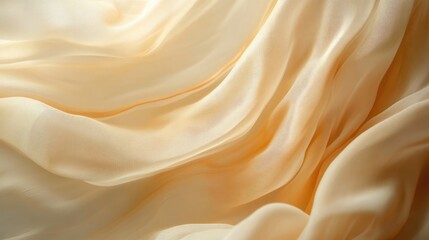 Obraz premium A golden fabric streak flowing gracefully, adding depth and luxury to an abstract background with soft lighting and smooth texture