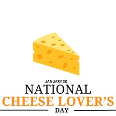 vector graphic of national cheese lover's day. January 20