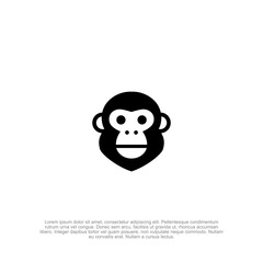 Playful and bold monkey apes head logo, blending charm and energy for a dynamic brand identity