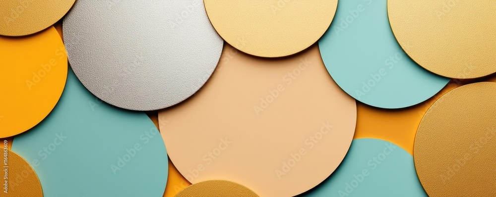 Poster circles abstract background idea. colorful circular shapes creating an abstract background design fo