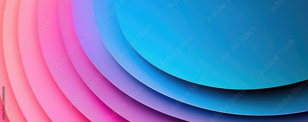 Poster circles abstract background idea. vibrant layered circles in blue and pink create a visually strikin
