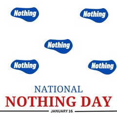 Fototapeta premium National Nothing Day. January 16. illustration vector 