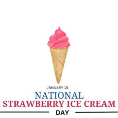national strawberry ice cream day. January 15