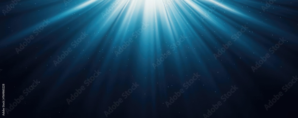 Poster cosmic abstract background concept. stunning underwater light rays creating a tranquil and serene at