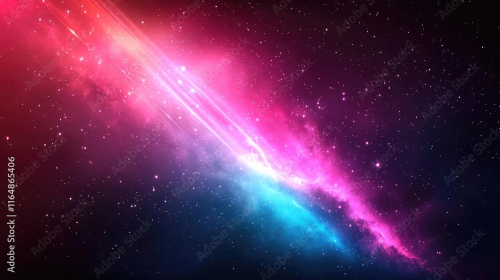 Poster cosmic abstract background concept. a vibrant cosmic scene showcasing colorful nebulae and stellar p