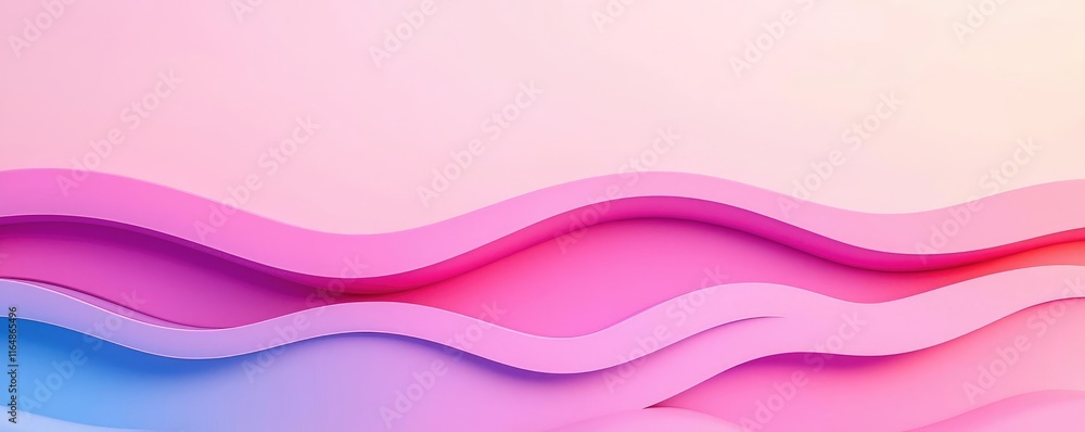 Poster cosmic abstract background concept. colorful abstract waves in pink and blue create a modern design 