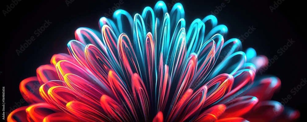 Poster fireworks abstract background idea. vibrant abstract flower design with smooth curves and bright col