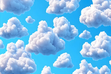 Fluffy 3D Cloud Background