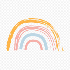 Obraz premium Hand drawn rainbow element. Boho rainbow hand drawn illustration