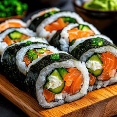 Sushi Making Workshop Tokyo Culinary Experience Indoor Kitchen Bird's Eye View Japanese Cuisine Enthusiasm
