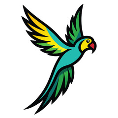 Fototapeta premium Parrots are symbols of love and affection.