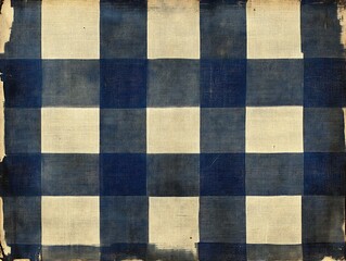 Fototapeta premium Distressed Checkered Fabric Texture Design