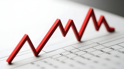 Red Arrow Graph Shows Increasing Financial Trend