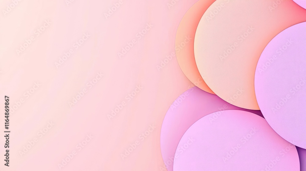 Poster circles abstract background idea. vibrant pastel circles create a soothing abstract background for d