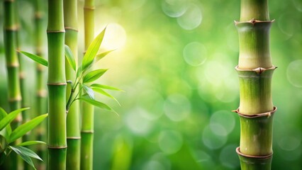 Serene Bamboo Grove Lush Green Stalks and Vibrant New Growth in a Peaceful Natural Setting
