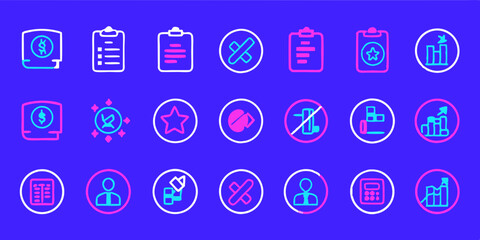 set of Dualtone icons style