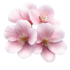 pink blossom flowers on white background