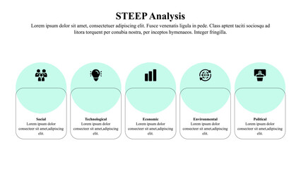 The STEEP analysis infographic template is a visual guide to strategic insights.