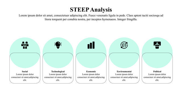 The STEEP analysis infographic template is a visual guide to strategic insights.