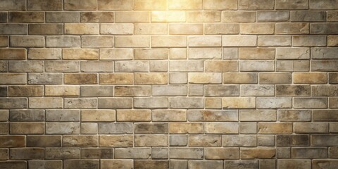 Fototapeta premium Illuminated Brick Wall Texture A Background of Subtle Hues and Variations in Stone