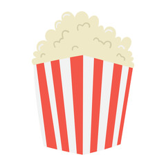 Popcorn in box illustration