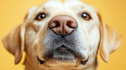 Close Up Of A Golden Retriever Dogs Face